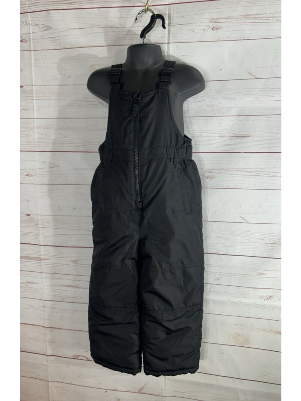 Jumping beans Kids Toddler Black Snow Ski Bibs Pants Overalls Size 3T Quilted